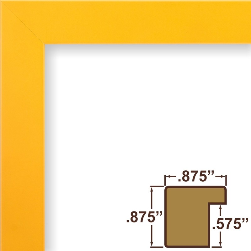 Craig Frames Flat .9" Wide Modern Bright Yellow Photo Frames & Poster Frames gallery