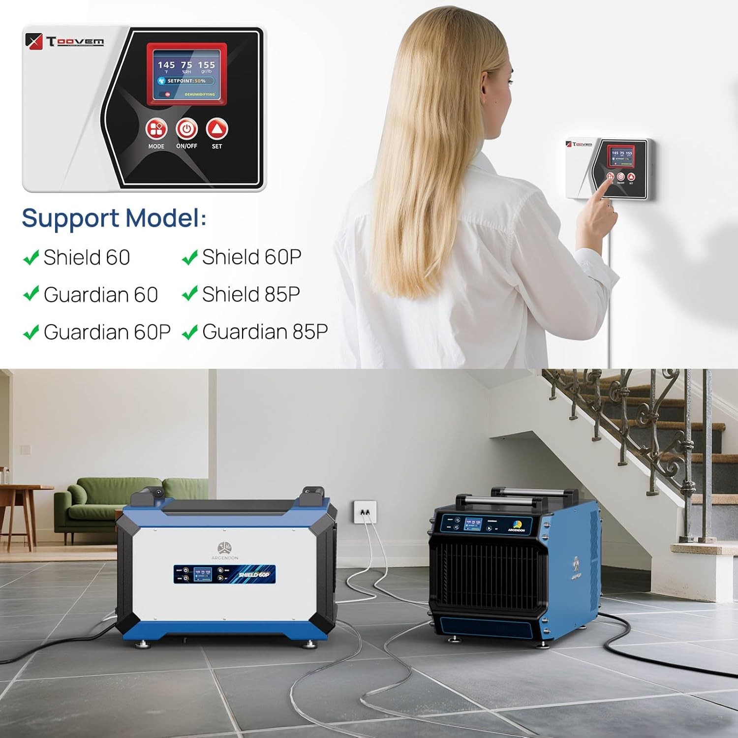 Toovem Dehumidifier Remote Controller for ARGENDON Shield/Guardian 60/60P/85P gallery