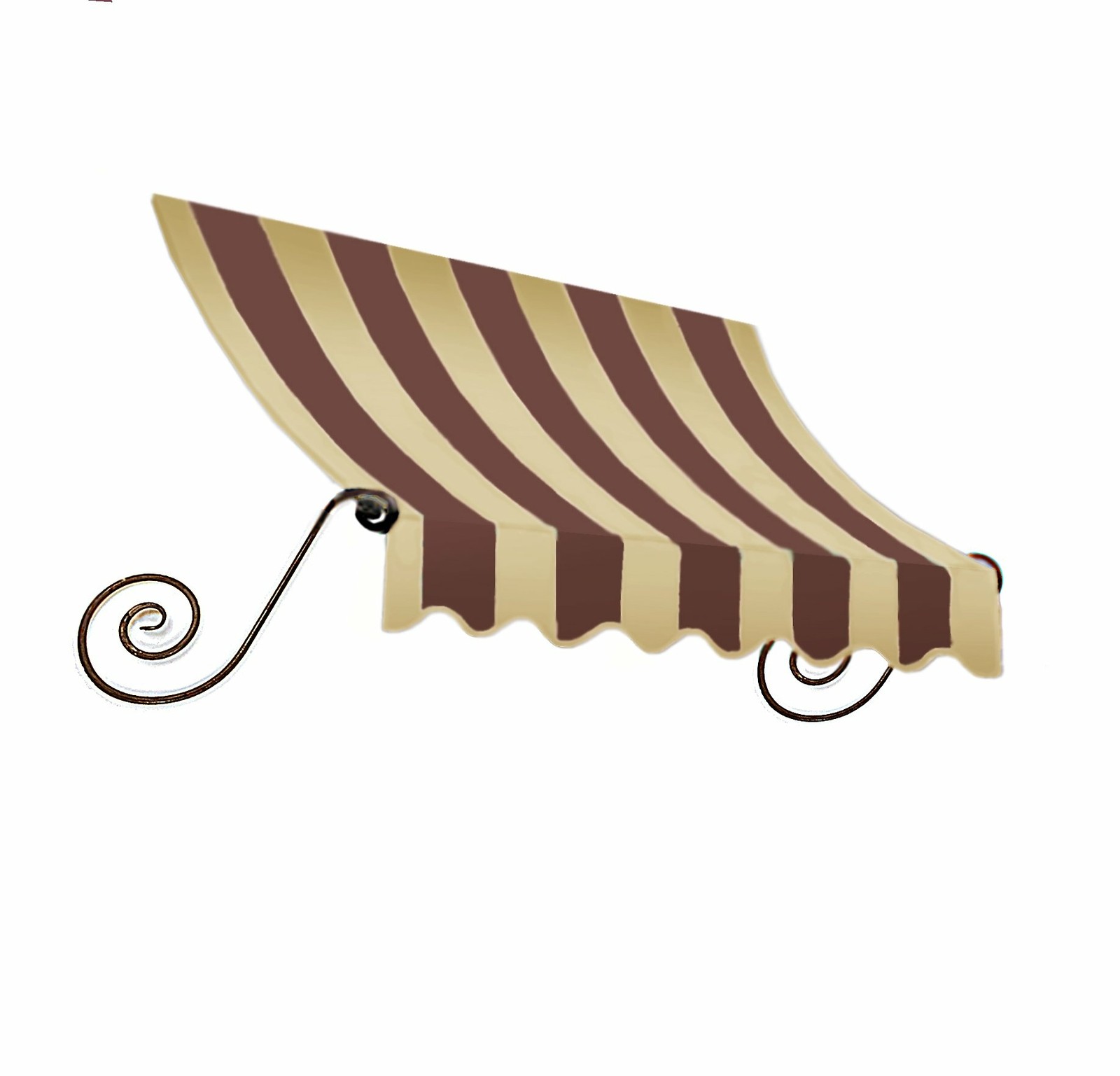 Awntech 4-Feet Charleston Window/Entry Awning, 31 By 24-Inch, Brown/Tan gallery