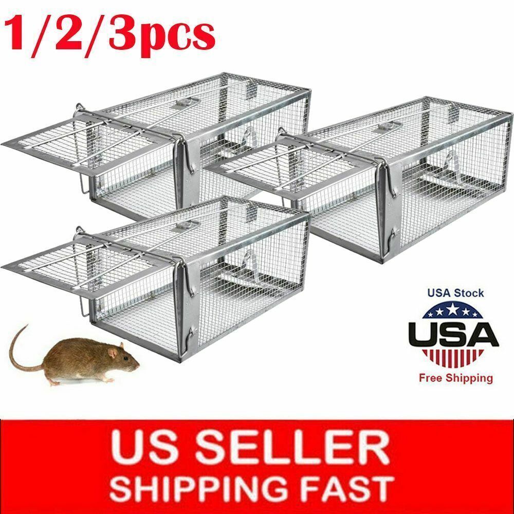 1-3x Live Humane Cage Trap For Squirrel Chipmunk Rat Mice Rodent Animal Catcher gallery