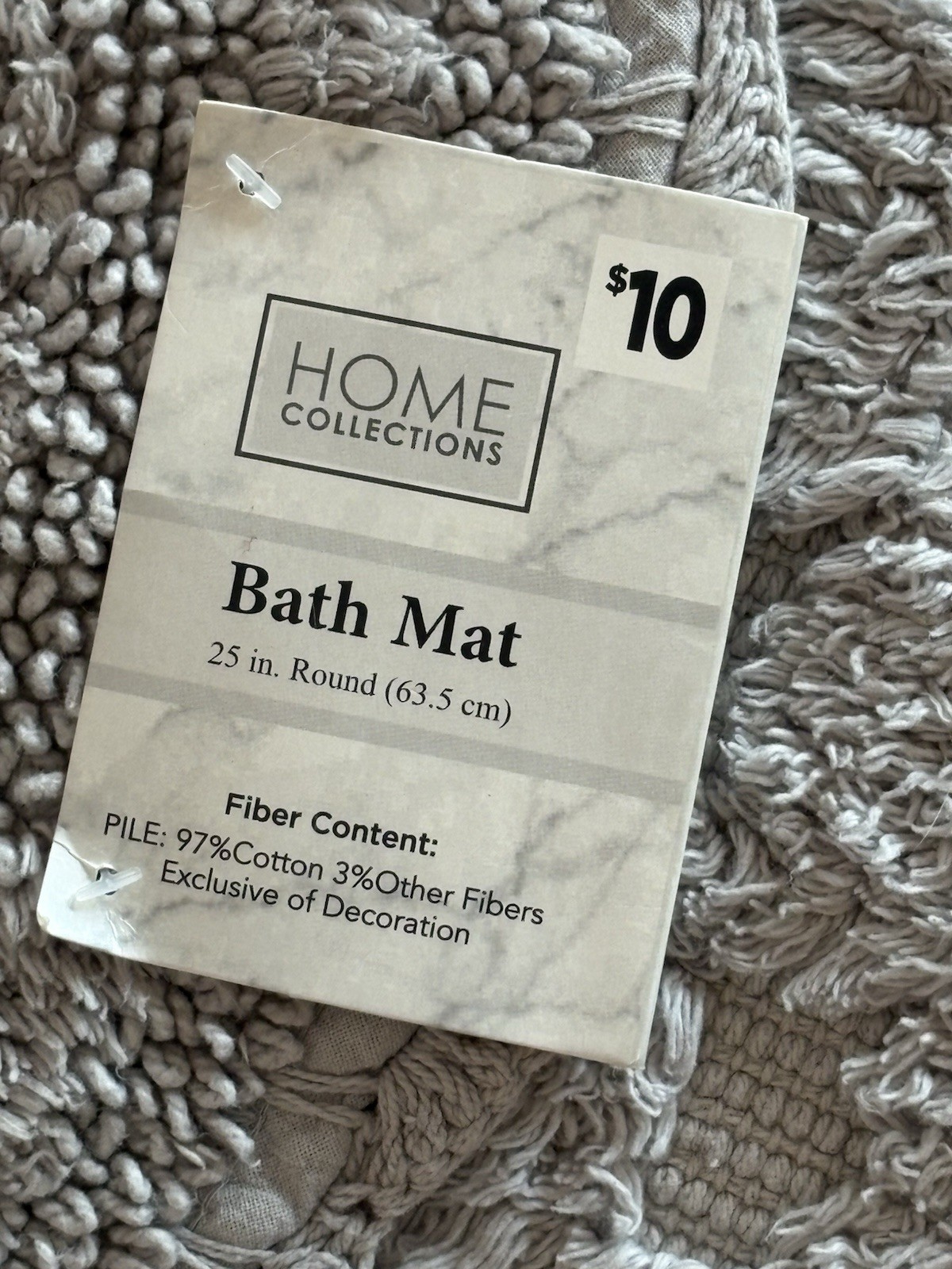Home Collections Bath Mat Set Gray Abstract Rectangle 18x28in Round 25in x2 gallery