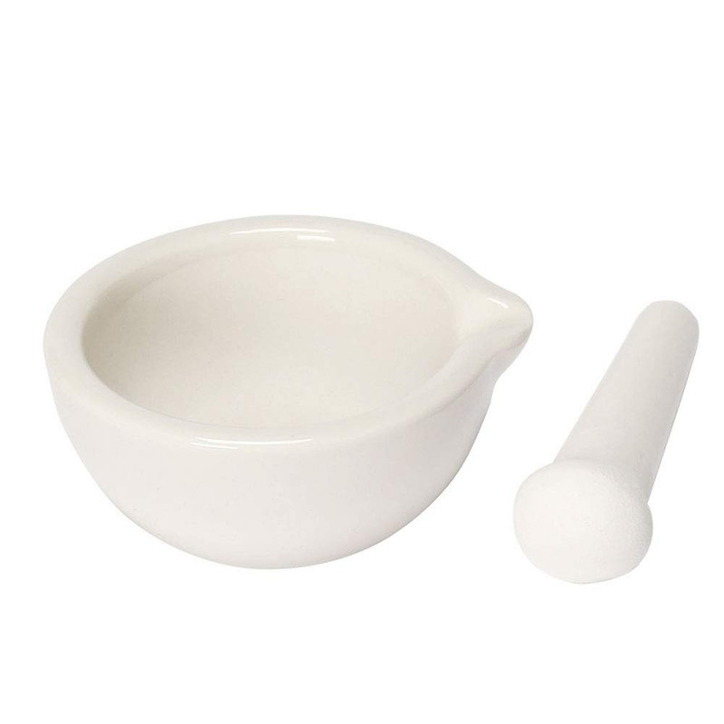Mortar And Pestle Set Classic Marble Natural Stone White Pestal To Grind Food US gallery