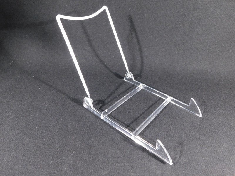 Easel Display Stand Large Size Adjustable Clear Acrylic White Back gallery