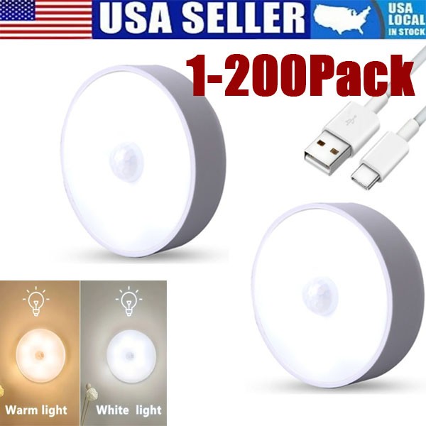 Rechargeable LED Motion Sensor Under Cabinet Closet Light USBCharge Kitchen Lamp gallery