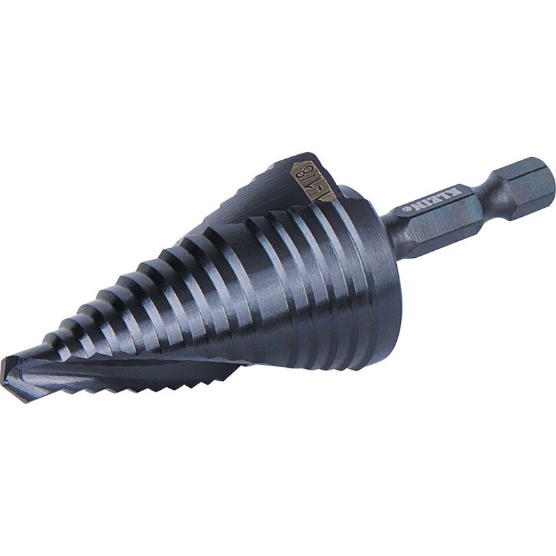Klein Tools QRST11 Step Drill Bit, Quick Release, Spiral Flute, 7/8 to 1-1/8 In gallery