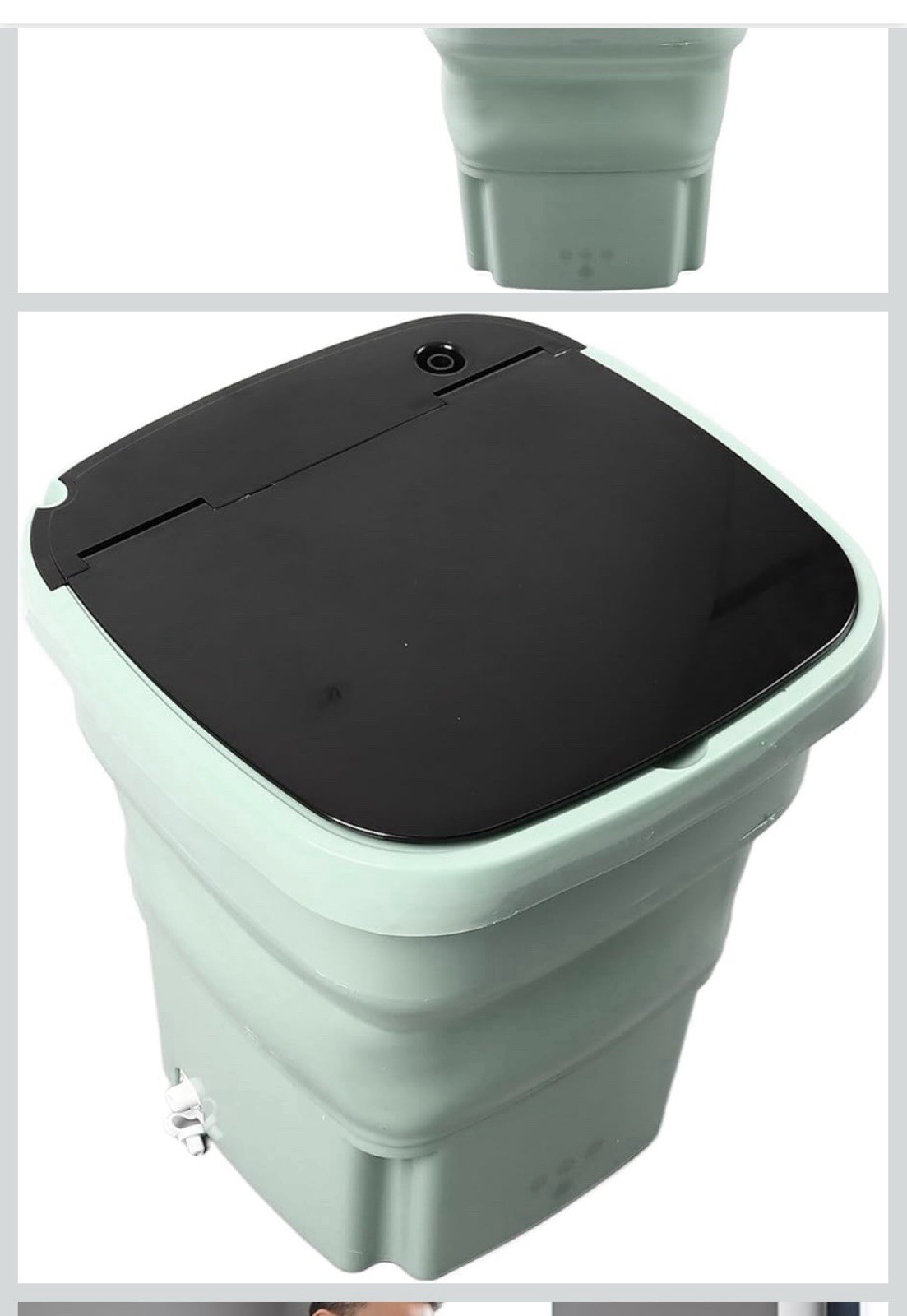 8L Mini Washing Machine Bucket Foldable Portable Laundry Machine Clothes Washing gallery