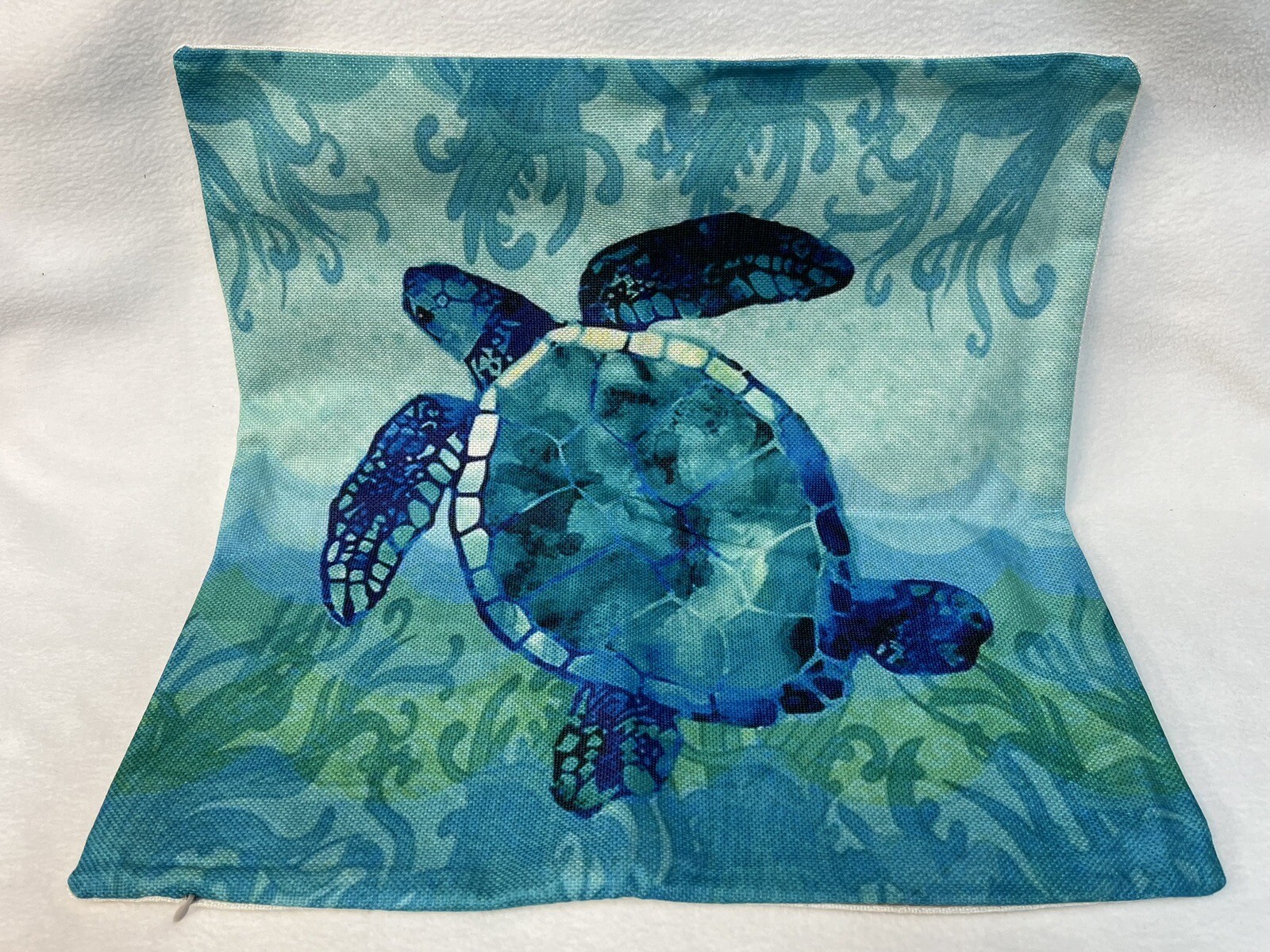 Sea Turtle Beach Nautical Coastal Spring Summer Throw Pillow Cover Home Decor gallery