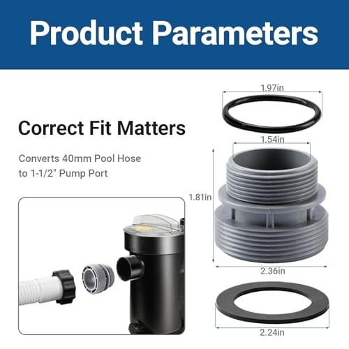 4 Pack - 4560 Pool Hose Conversion Adapters Kit for Intex Hayward Coleman Pool F gallery