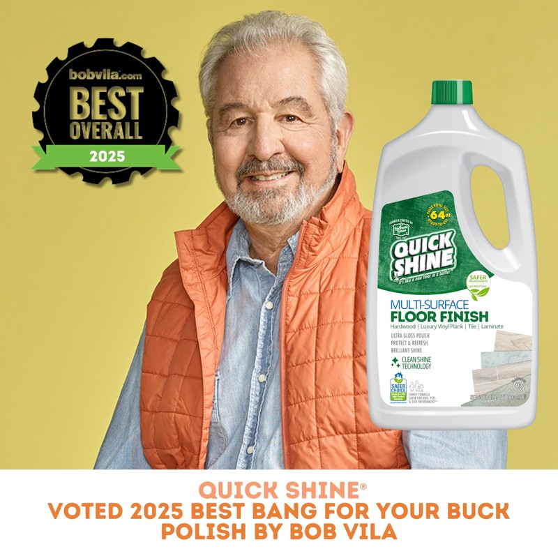 Quick Shine Multi-Surface Floor Finish-Polish 64oz-4pk | Safer Choice, No PF... gallery