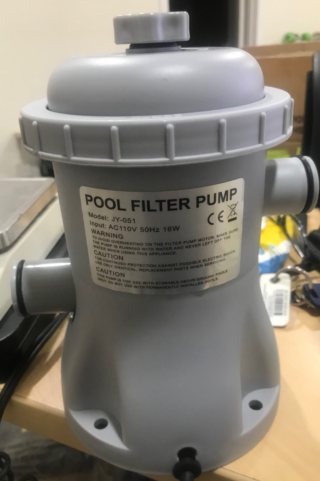 Swimming Pool Clear Cartridge Filter Pump System Kit For Above Ground Pools 330g gallery