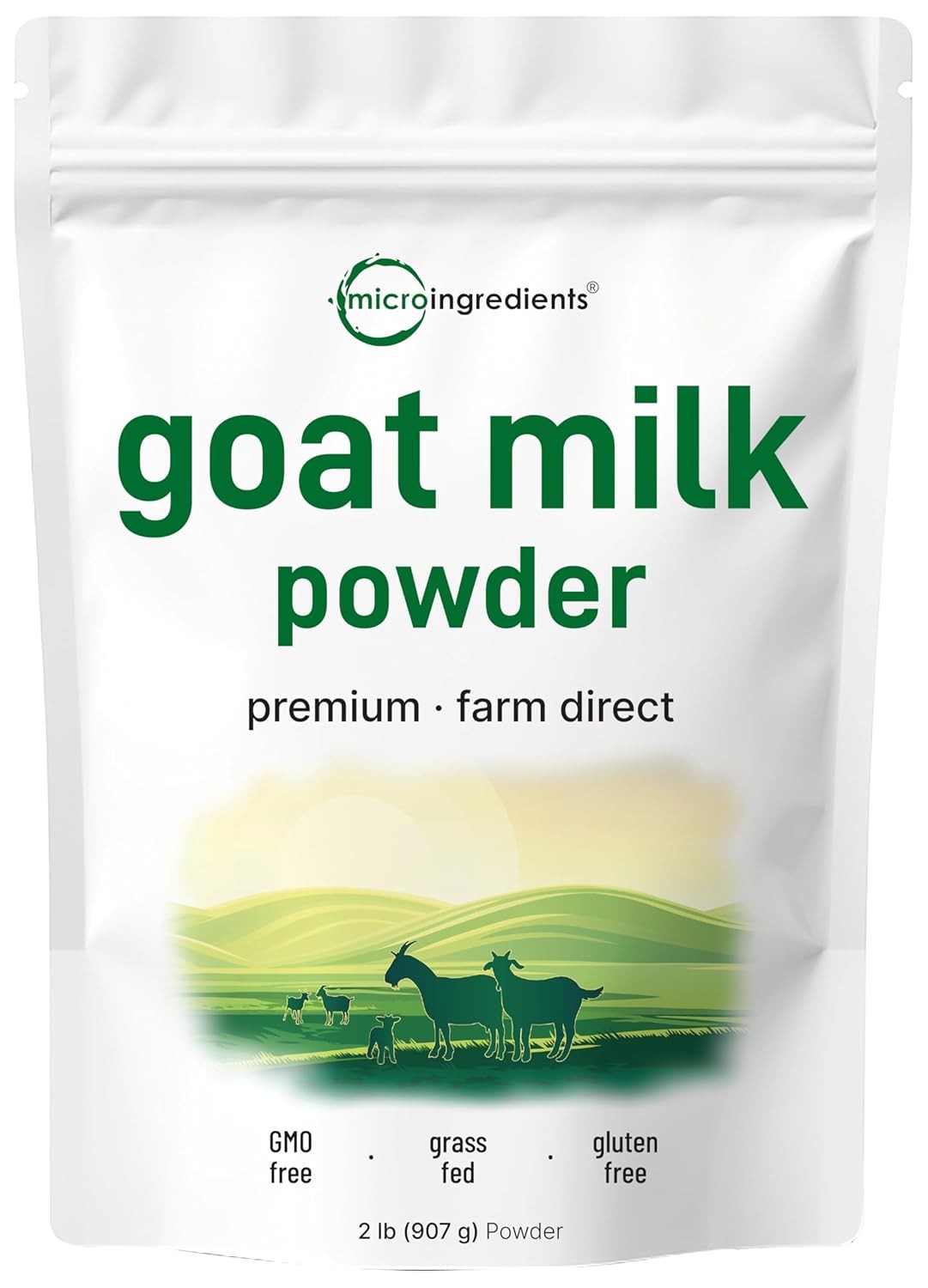 Micro Ingredients Goat Milk Powder, 2 Lb | Grass-Fed 32 Ounce (Pack of 1) gallery
