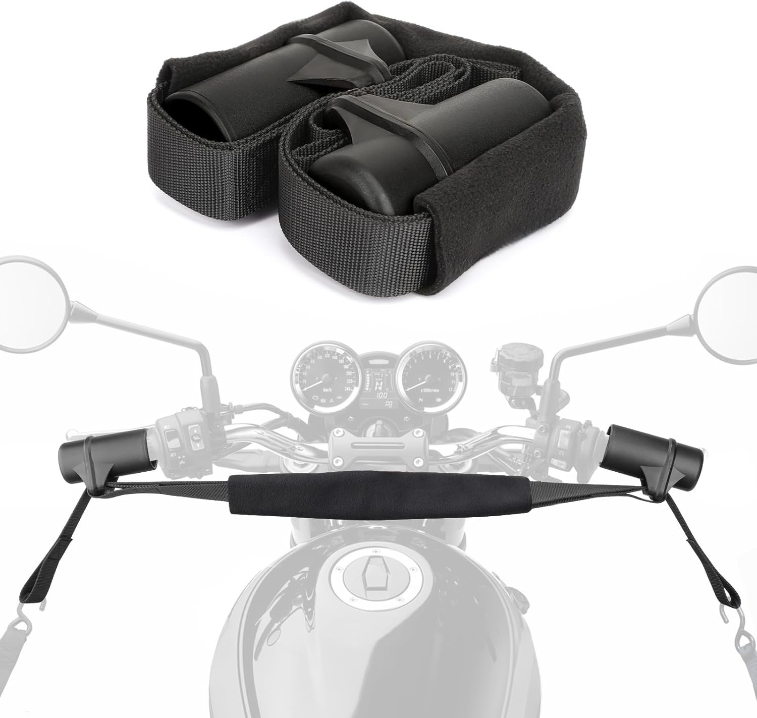 Motorcycle Handlebar Straps for 32" Handlebars, Motorcycle Handlebar Tie Down... gallery