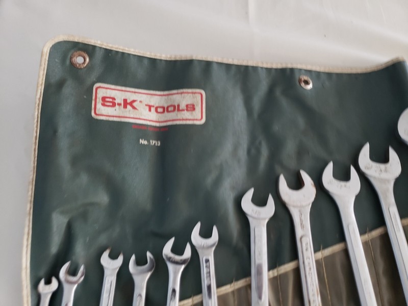 S-K TOOLS Vintage Combination Wrench Set 1713 plus Roll Pouch, ETC OTHER BRANDS gallery