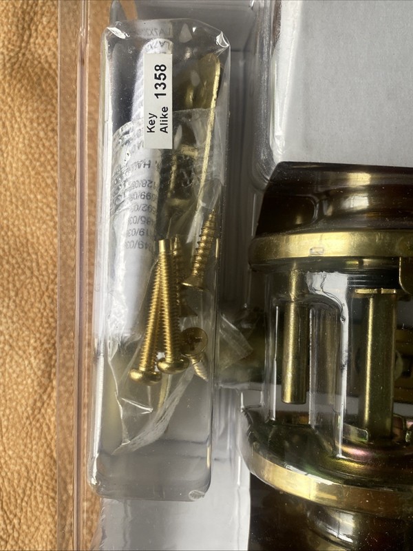 GateHouse Keyed Entry #0399130 Polished Brass Finish Door Knob New Sealed gallery