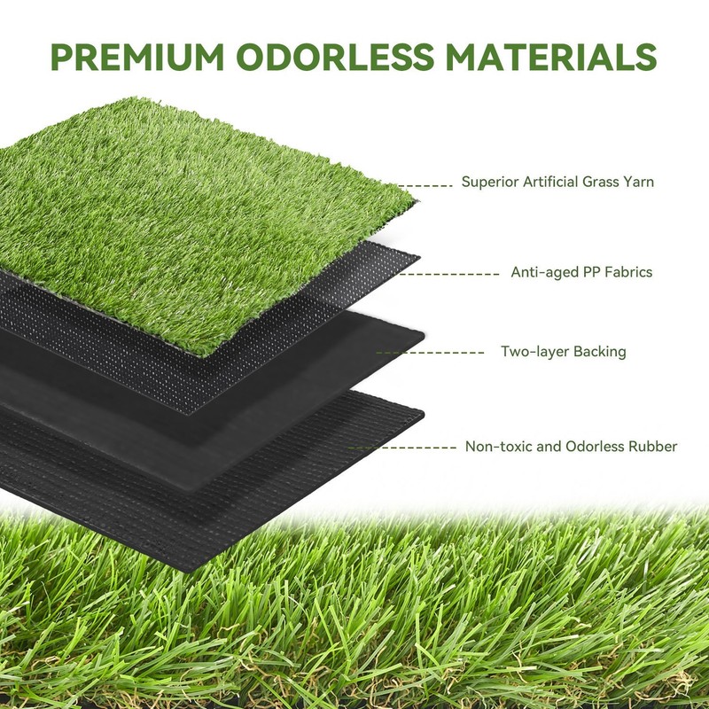 Premium High Density Soft 35mm Odorless Artificial Grass Rug Easy Cut Clean gallery