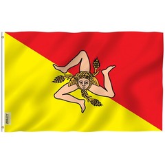 3×5 Sicily Flag Polyester Canvas Header Brass Grommets Outdoor