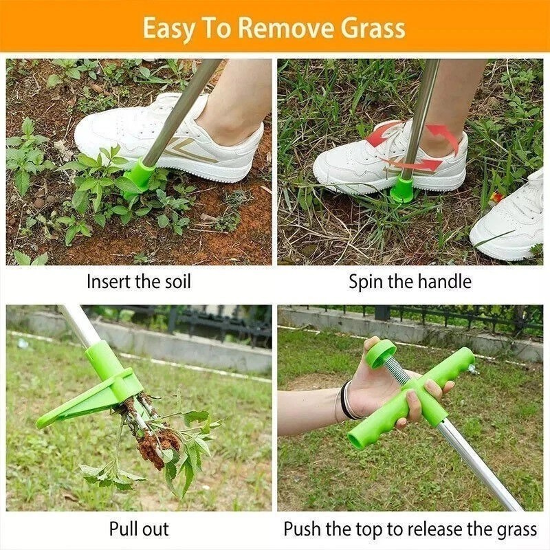 Weeder Root Remover Outdoor Long Handle Killer Weed Puller Removable Stand Up gallery
