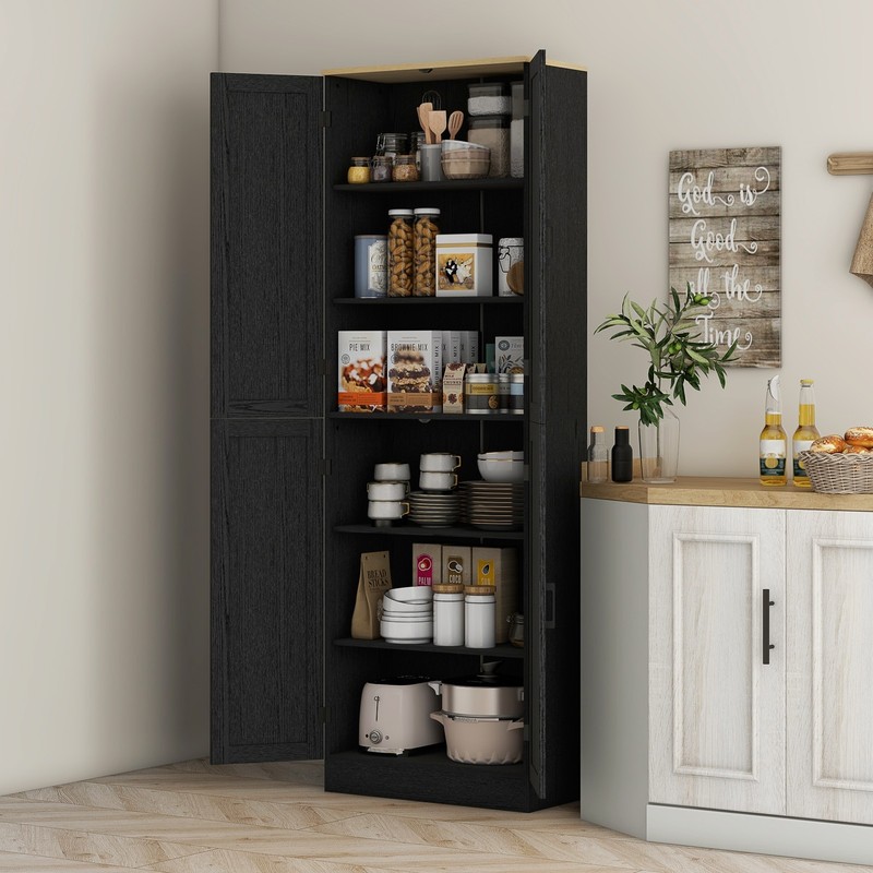 Kitchen Storage Cabinet Featuring A Recessed Door Panel gallery