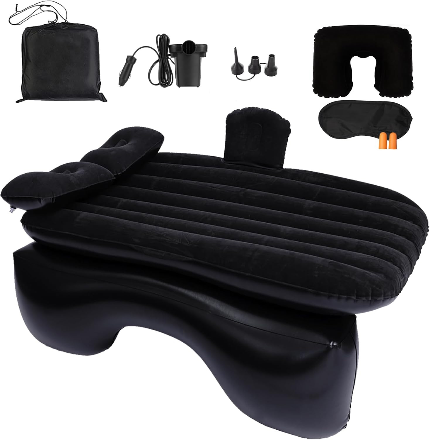 Inflatable Car Air Mattress Back Seat Bed with Air Pump,55" (L) X 35" (W) Portab gallery