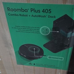 iRobot Roomba Plus 405 Robotic Vacuum & Mop, AutoWash Dock, Wi-Fi, Black