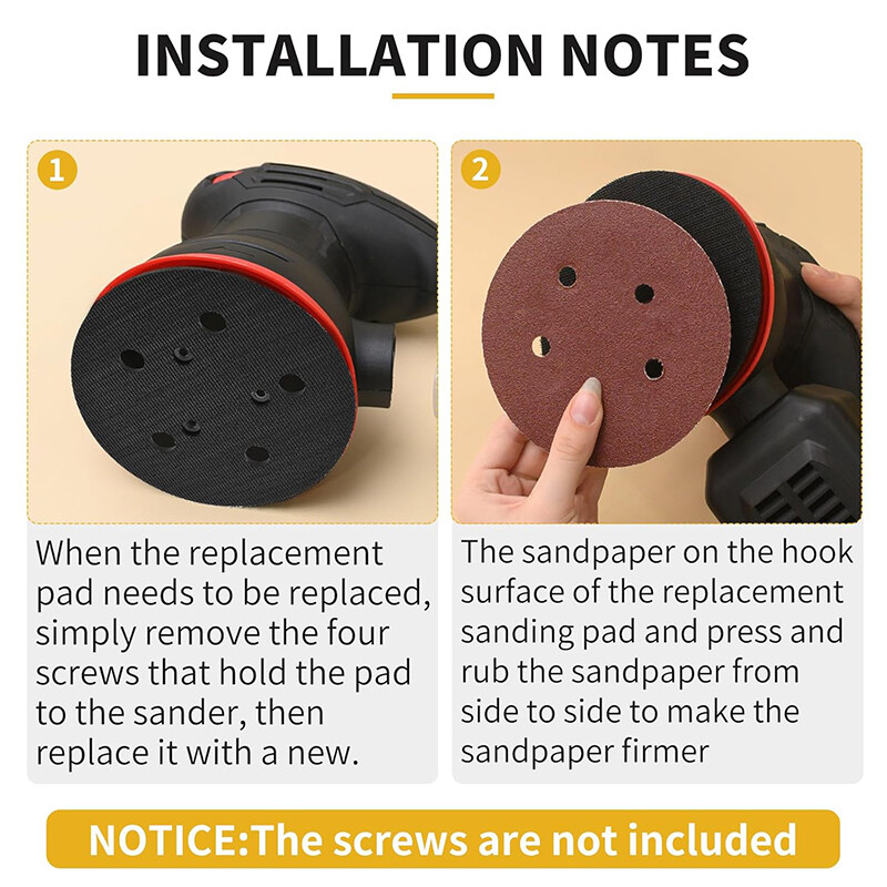 2x 5" Hook&Loop Orbital Sander Pad 5-Hole for PORTER-CABLE 333 333VS 13904 13909 gallery