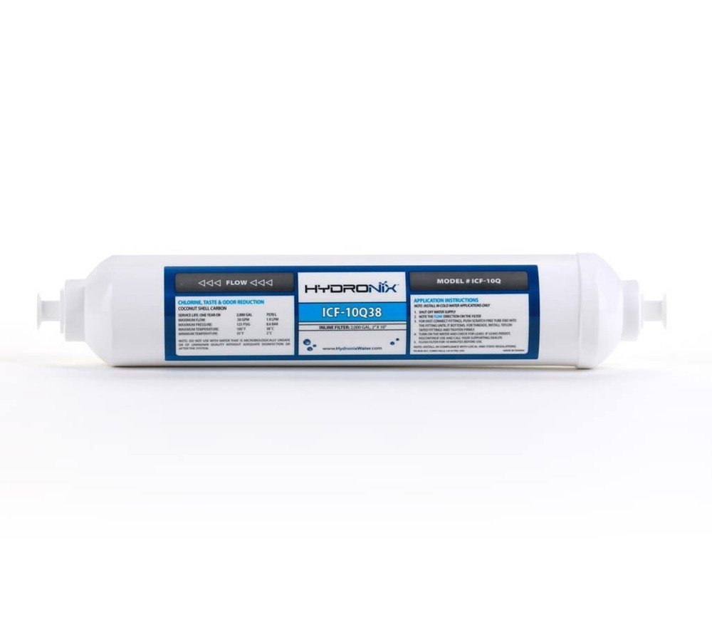 Filter Inline Reverse Osmosis Post ICF-10Q 2000 Gal 3/8 White Water ICF-10Q38