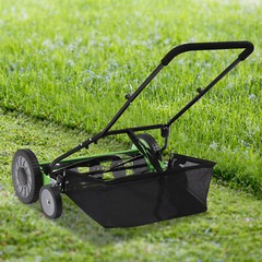 20″ Lawn Mower Grass Cutter Machine, with Collection Box,Push Reel Mower 5-Blade