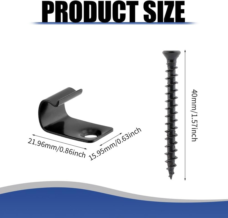 Hidden Deck Fasteners Starter Clips for Composite Decking, 50 Clips 50 Screws St gallery