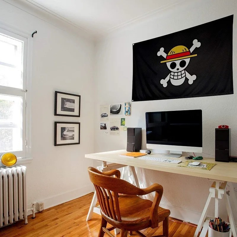 90x150cm One Piece Monkey D Luffy Straw Hat Pirates Skull Flag Anime Banner gallery