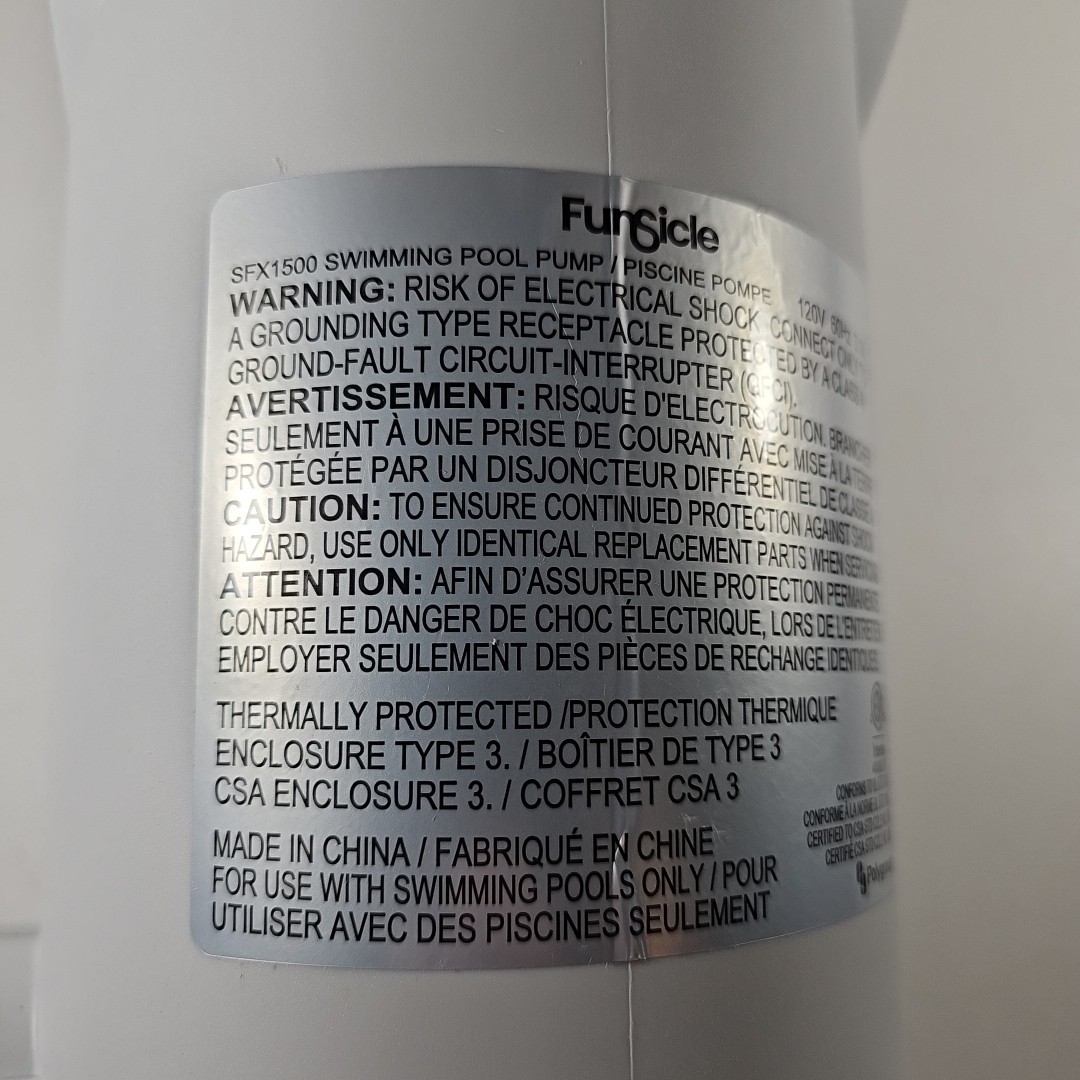 Funsicle 1500 Gallon 2-in-1 Filter Pump System Part: Return Hose gallery