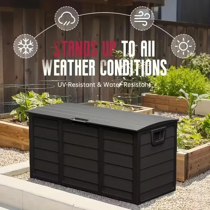Outdoor Storage Deck Box Large Chest Bin Patio Garden 75-Gal Container gallery