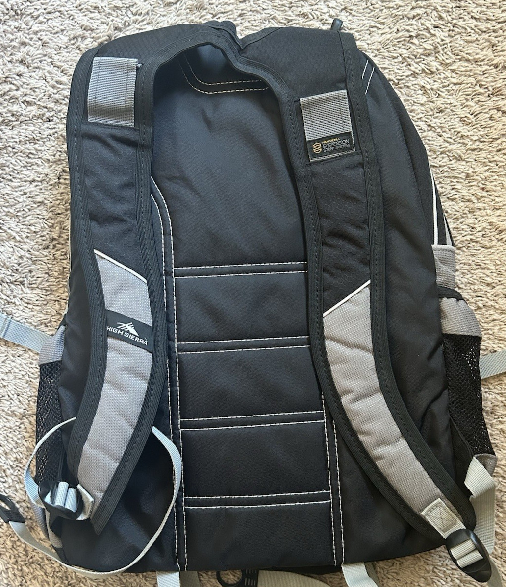 High Sierra Gray/Black Backpack with Laptop/Tablet Pouch School 2