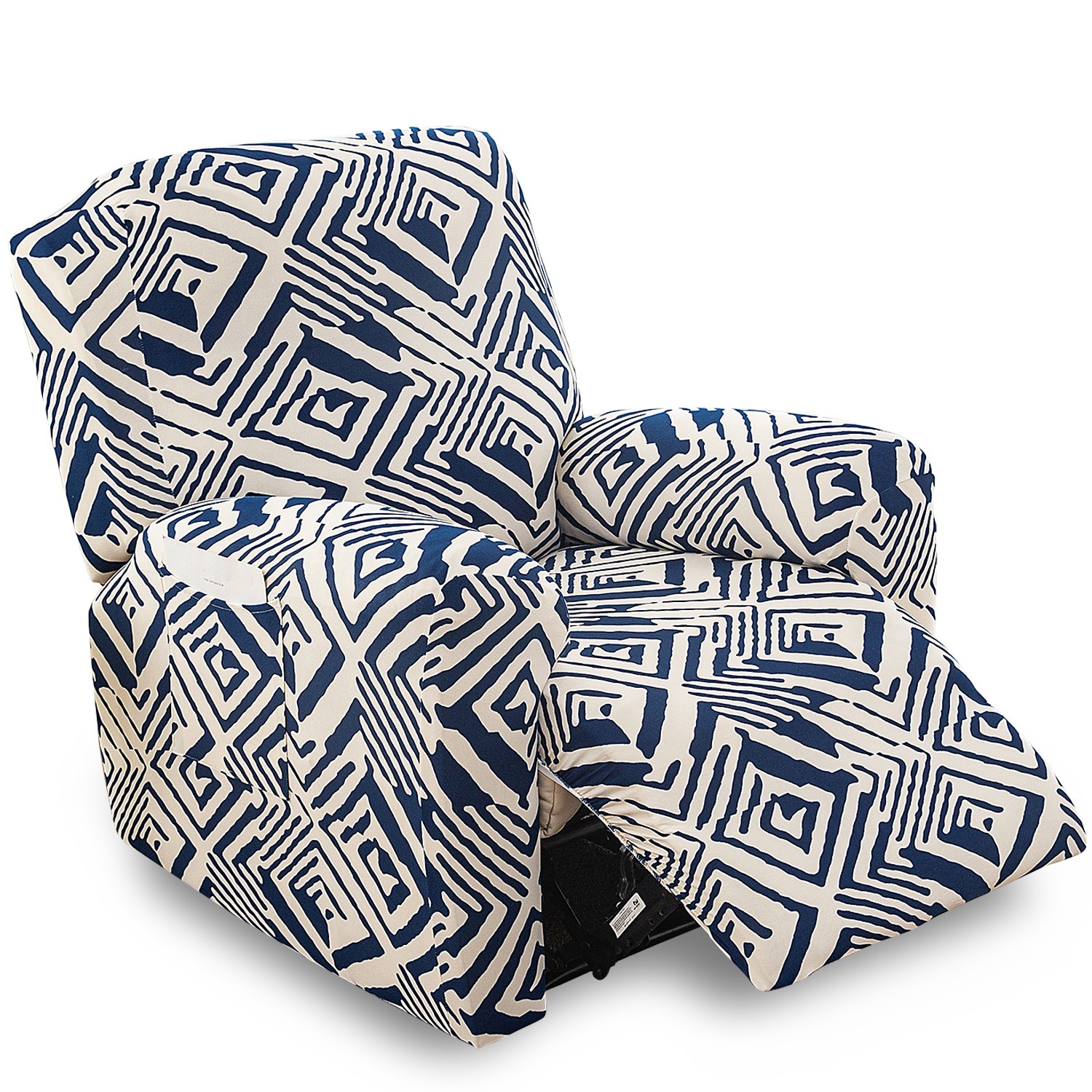 Printed Elastic Recliner Sofa Cover Side Pockets Home Decor Furniture Protection gallery