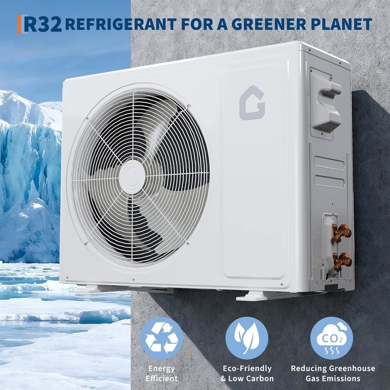 18,000 BTU Mini Split Air Conditioner 19 SEER2 High Efficiency Inverter AC Unit gallery