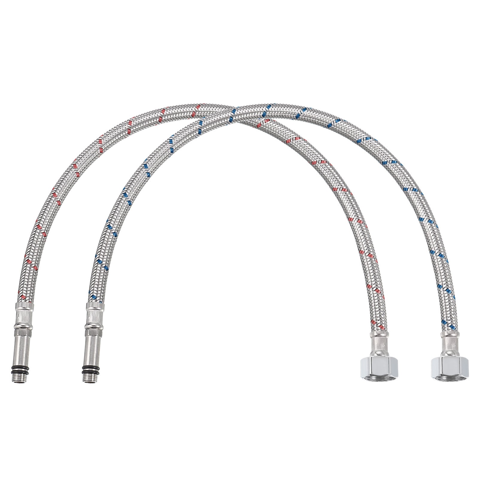 2pcs 20" Long Faucet Supply Line Connector G1/2 Female Thread x M10 Male gallery