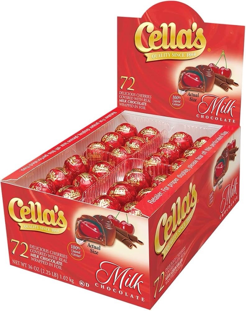 Cella's Milk Chocolate Covered Cherries, 72-Count Box gallery
