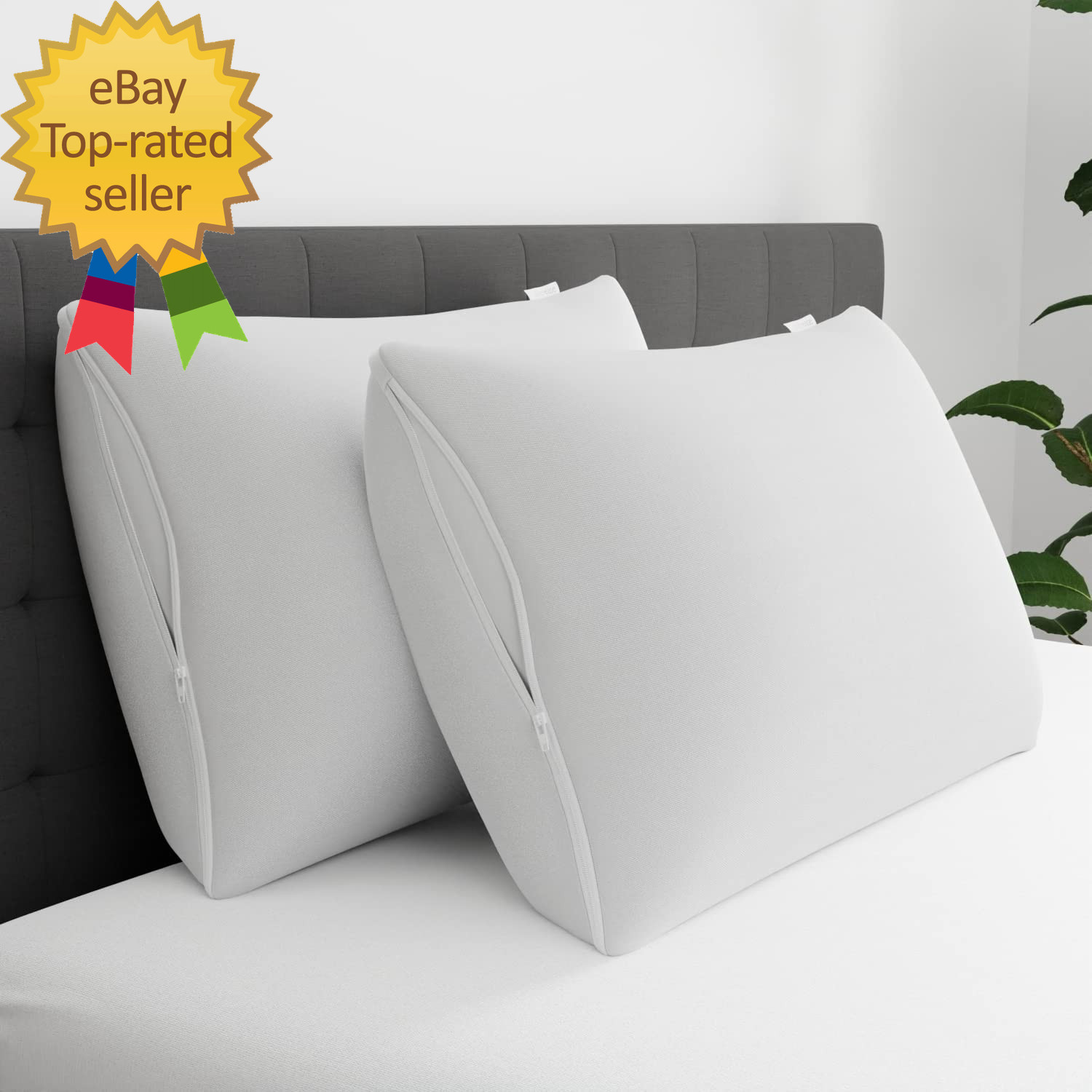 Set of 2 Standard/Queen Allerease Pillow Protectors - Moisture Wicking gallery