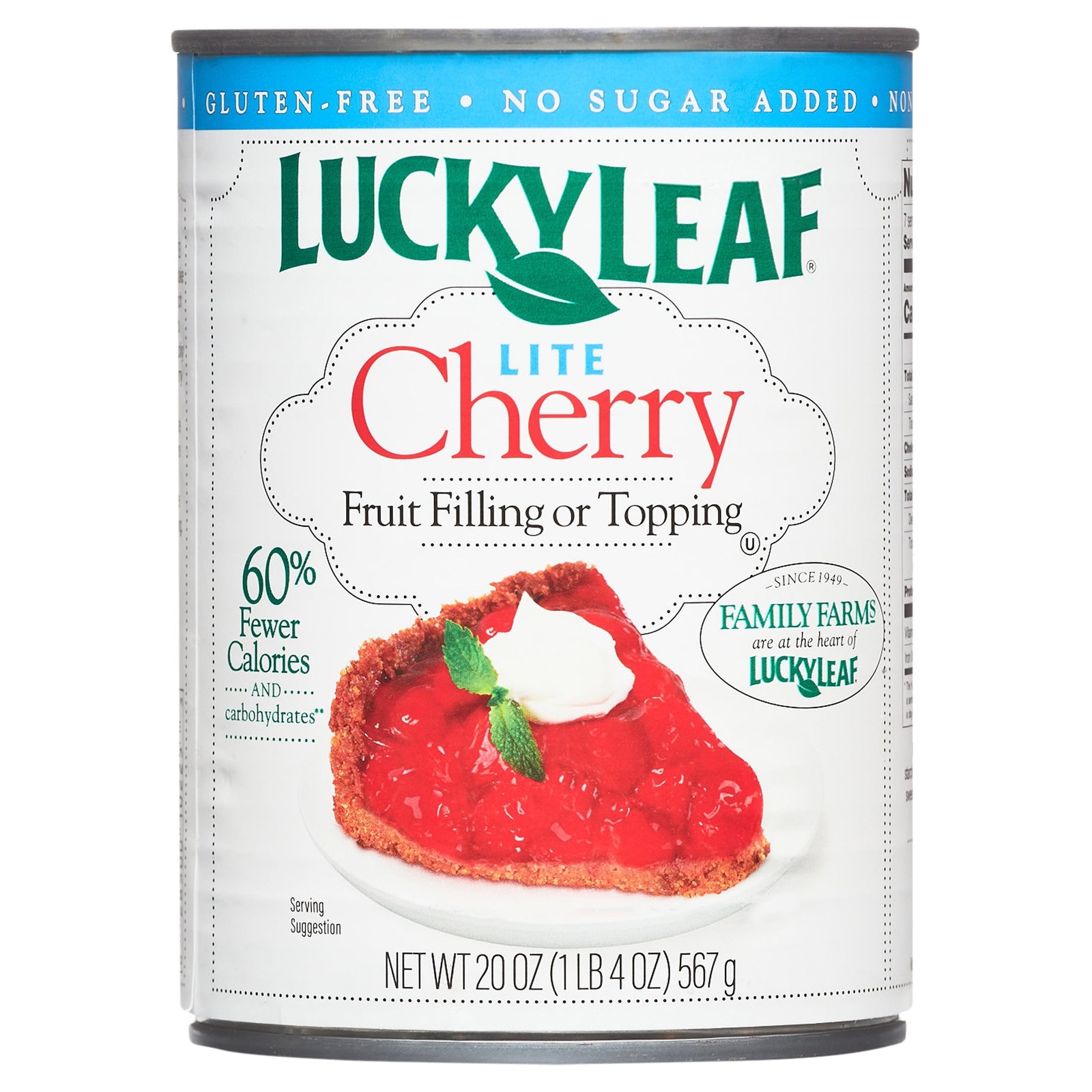 (6 pack) Lucky Leaf Lite Cherry Fruit Filling & Topping 20 oz. Can gallery
