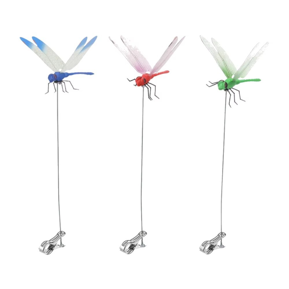 Fake Dragonfly Rod Clip Insect Repellent 3D Artificial Dragonfly Free Ship gallery