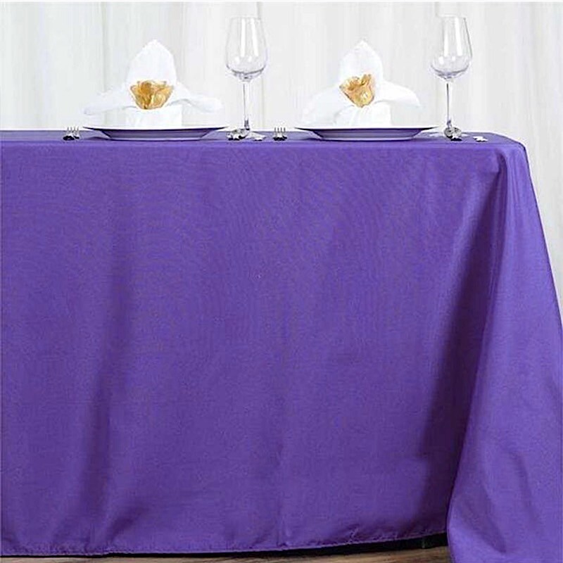 PURPLE 72x120 RECTANGLE POLYESTER TABLECLOTH Wedding Catering Dinner Decorations