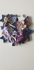Celestial Fairies Double Light Switch Cover, Vintage Stardust..no screws