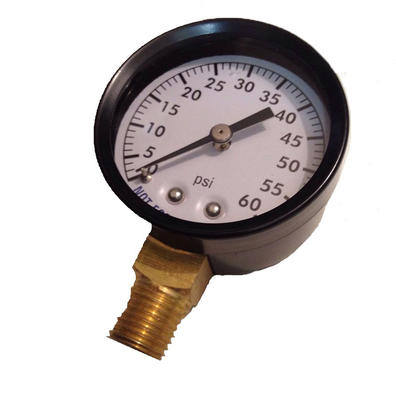 SWIMMING POOL SPA FILTER PRESSURE GAUGE LOWER MOUNT 1/4 0-60 PSI gallery