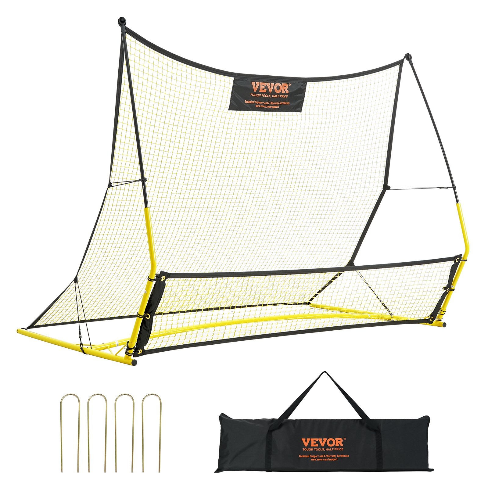Soccer Trainer, 2-IN-1 Portable Soccer Rebounder Net, 71"x40" Iron Soccer Practi gallery