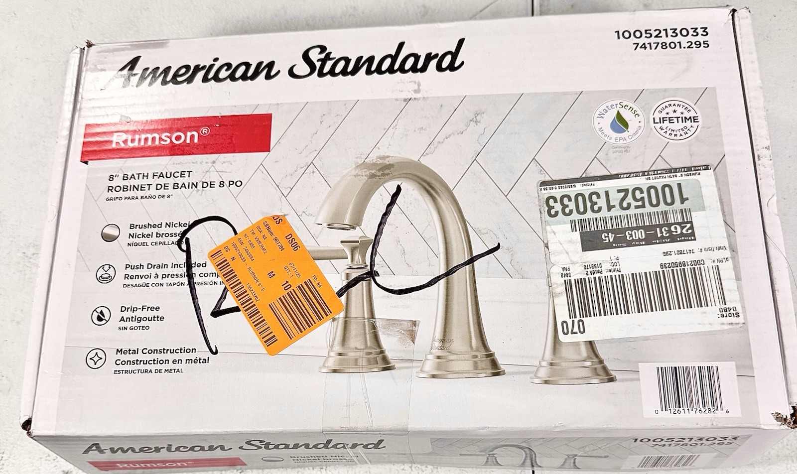 American Standard Rumson 8 in. Widespread 2-Handle Faucet in Brushed Nickel gallery