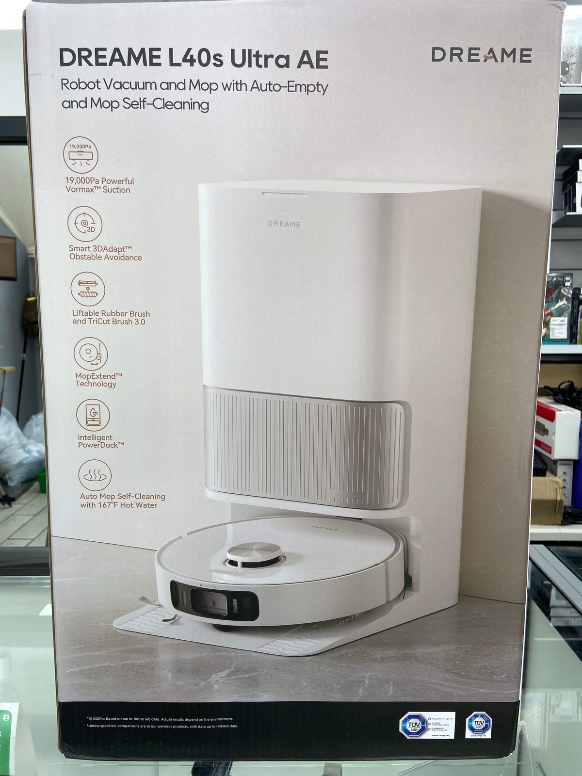 New Open Box Dreame L40s Ultra AE Robotic Vacuum Cleaner RLL77SE White gallery