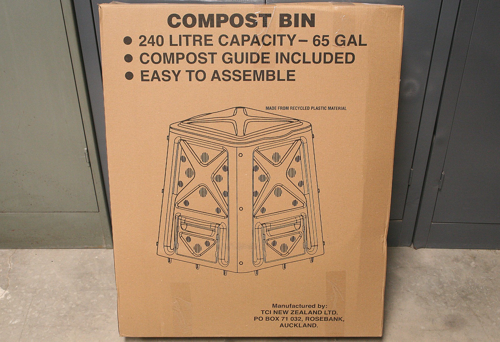 Redmon 65 Gal Compost Bin with Lift Off Lid and 4 Door Access, inc Wingdigger gallery