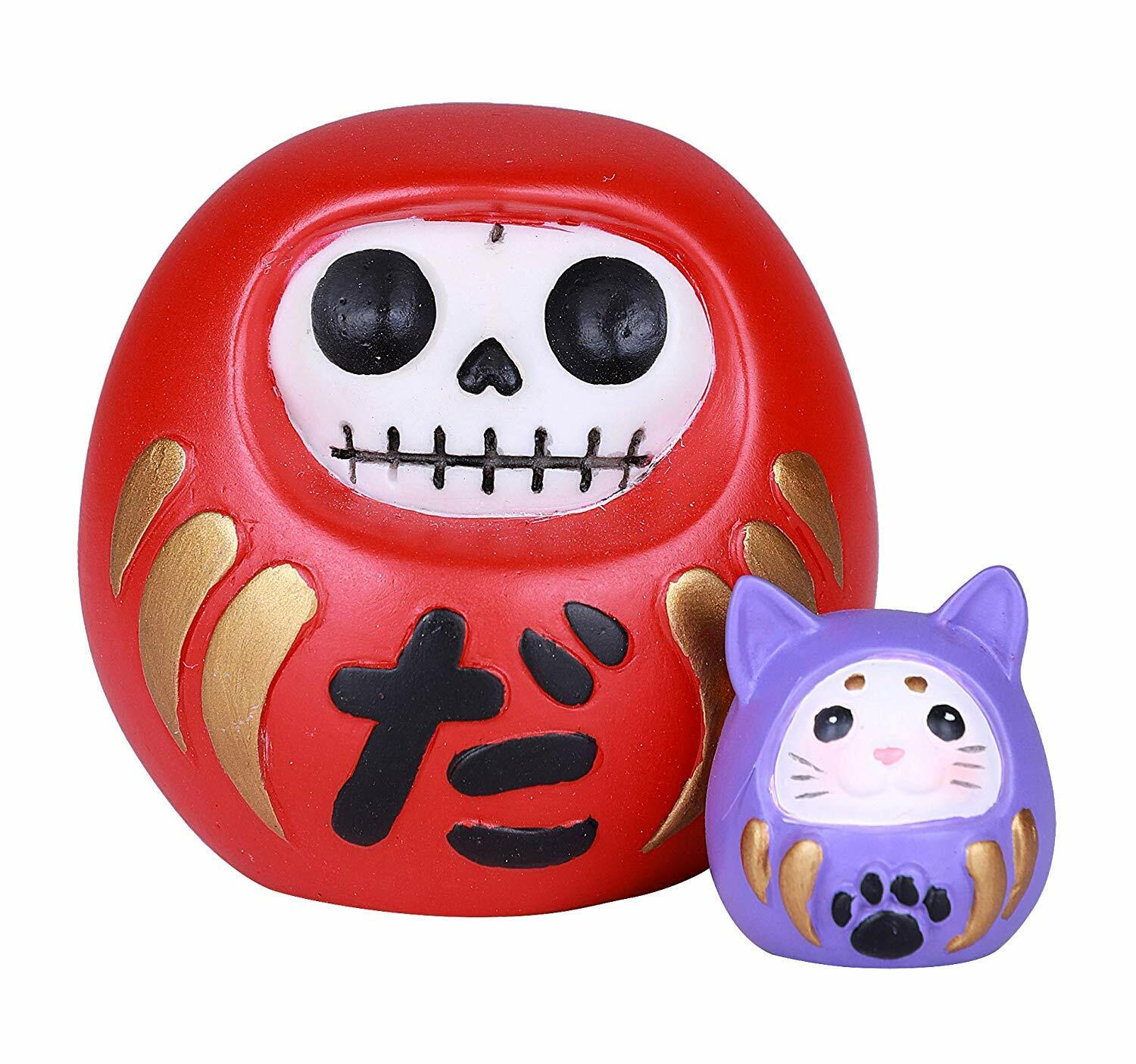 SUMMIT COLLECTION Furrybones Daruma Signature Skeleton in Red Japanese Good Luck gallery