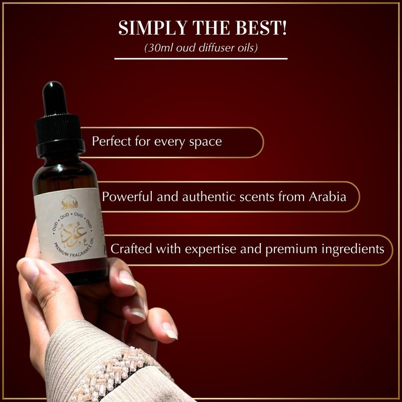 Oud Diffuser Oil by | 30ml Arabic Essential Oil for Diffuser & Humidifier | P... gallery