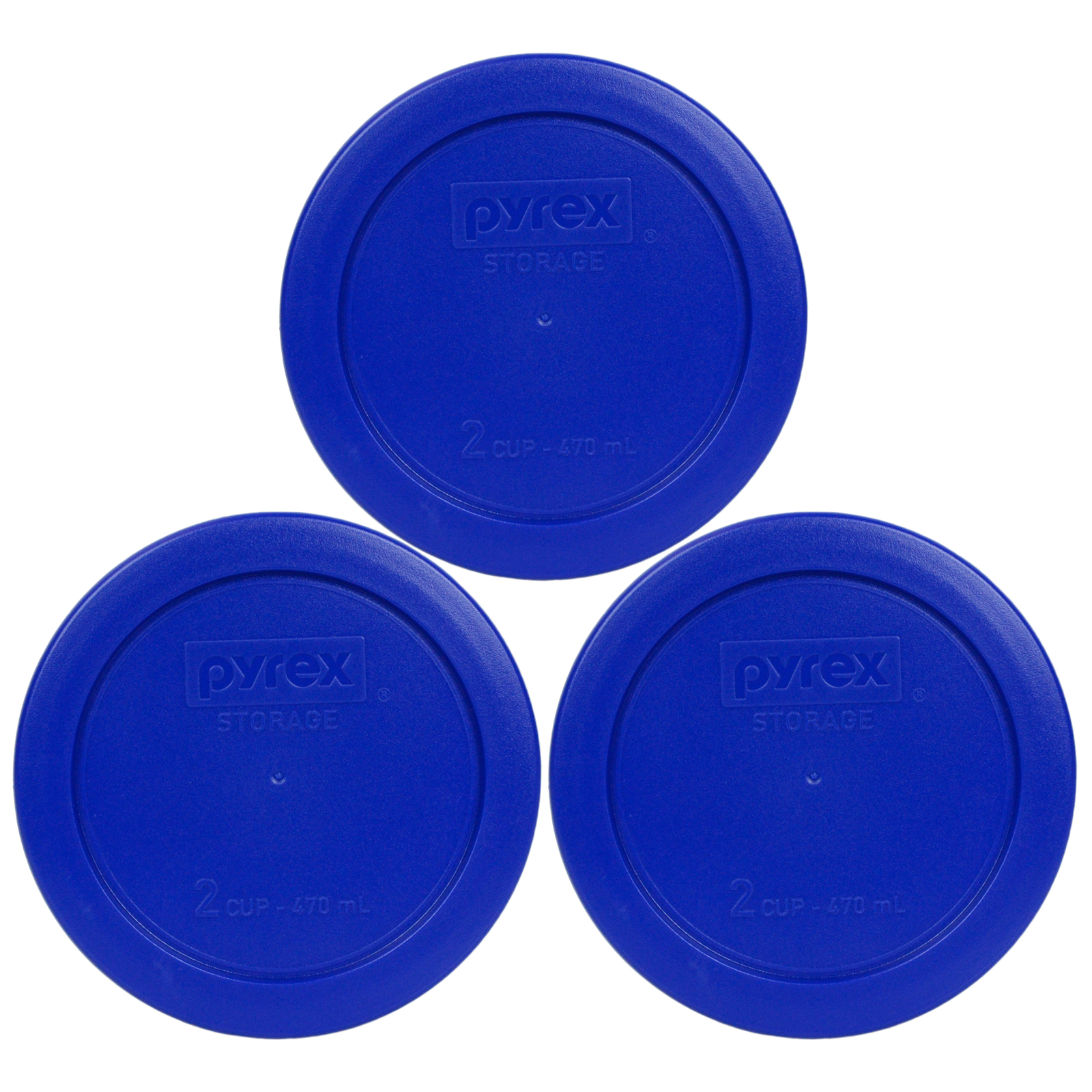 Pyrex 7200-PC 2 Cup 5" Storage Lid Cover Cadet Blue New for Glass Bowl 3pk gallery