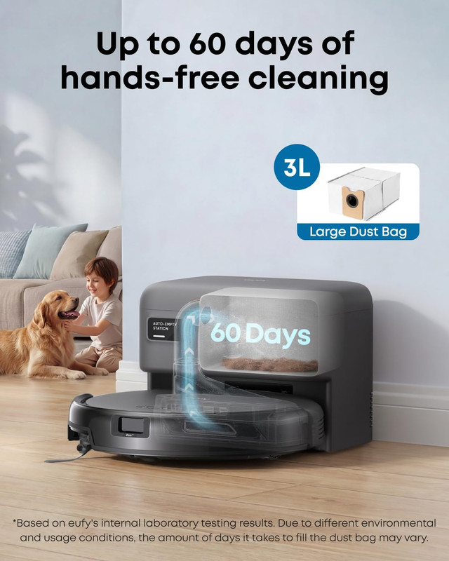 Eufy C10 Robot Vacuum Self Emptying, 8 Weeks Hands Free, Advanced Smart Mapping gallery